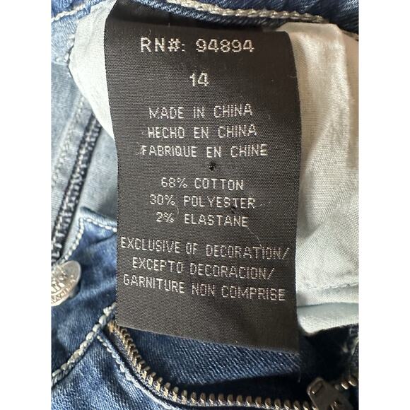 Rodeo Girl By Lis Girls Jeans Size 14 Boot Cut Style Western Flair - Picture 5 of 10